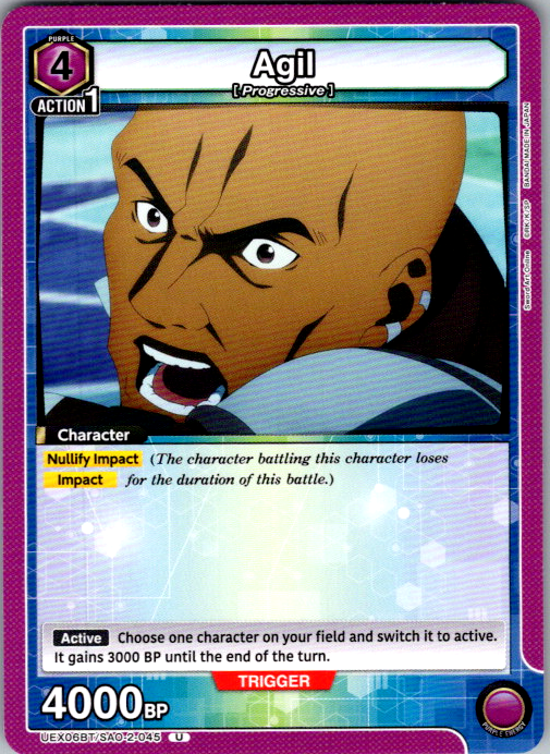 Agil #045 Sword Art Online Vol.2 Union Arena card