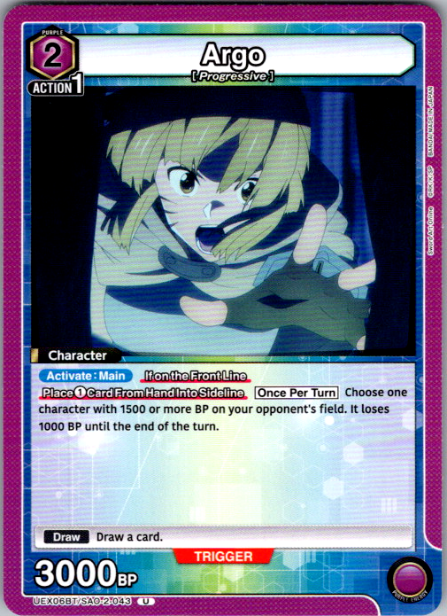 Argo #043 Sword Art Online Vol.2 Union Arena card