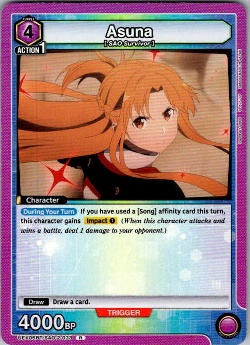 Asuna #033 Sword Art Online Vol.2 Union Arena card