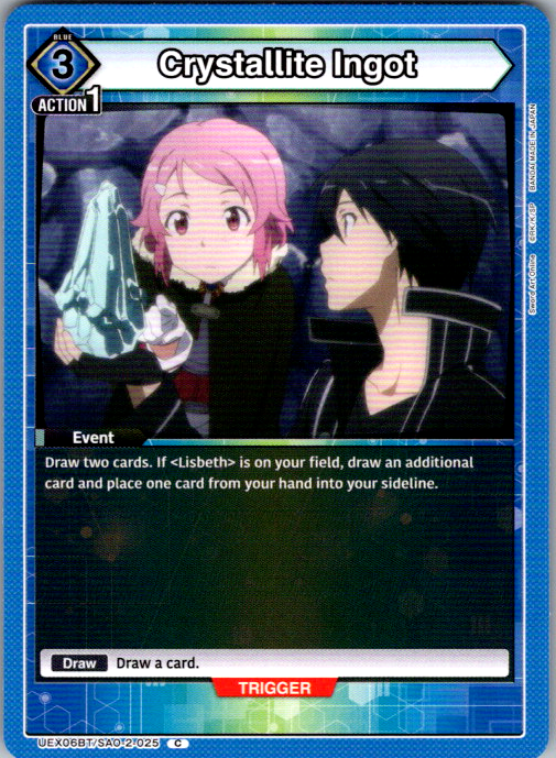 Crystallite Ingot #025 Sword Art Online Vol.2 Union Arena card