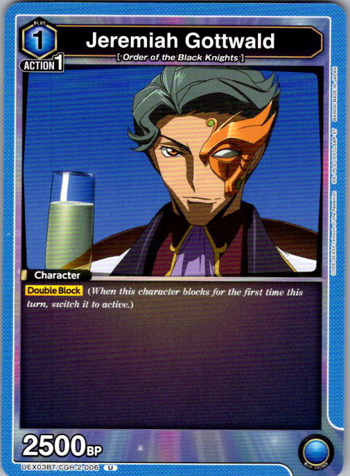 Jeremiah Gottwald #006 CODE GEASS Vol.2 Union Arena card