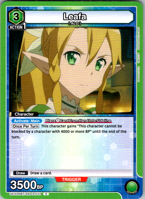Leafa #070 Sword Art Online Vol.2 Union Arena card