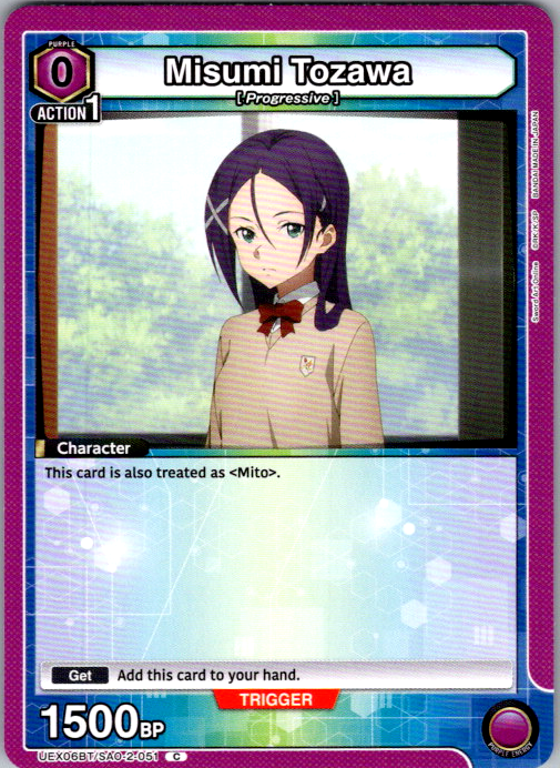 Misumi Tozawa #051 Sword Art Online Vol.2 Union Arena card