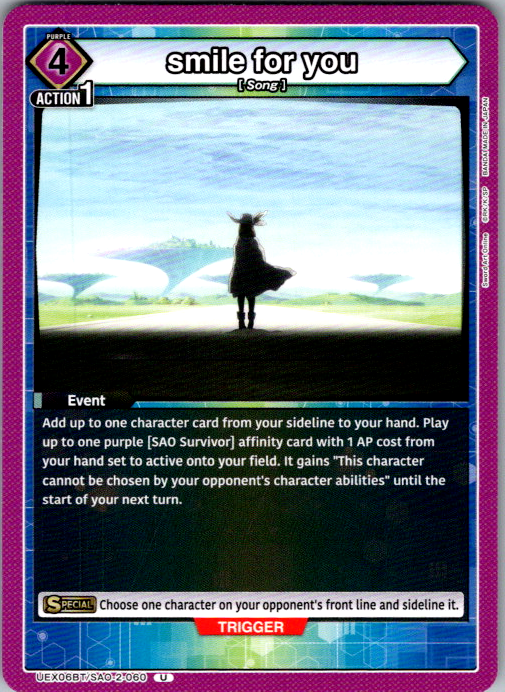 smile for you #060 Sword Art Online Vol.2 Union Arena card