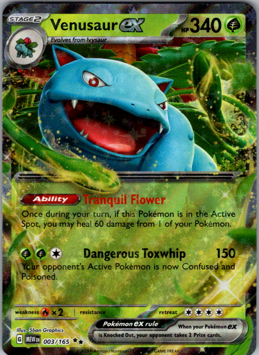 Venusaur ex #003/165 | Scarlet & Violet 151 | Double Rare | English