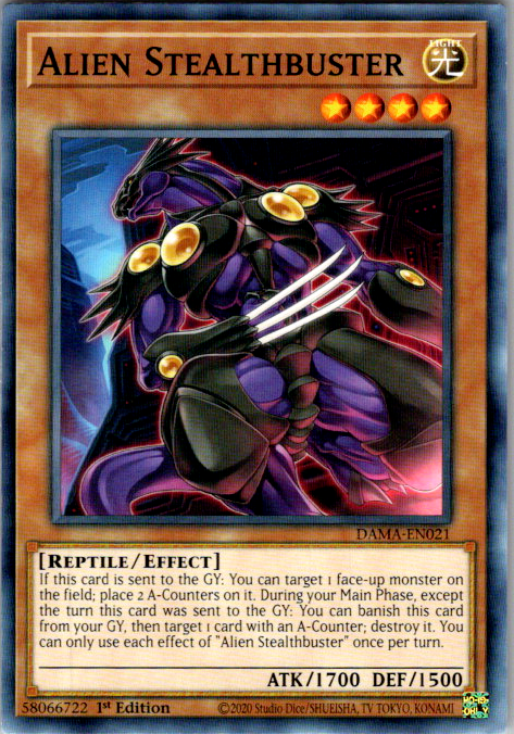 Alien Stealthbuster DAMA-EN021 1st Edition Yu-Gi-Oh card