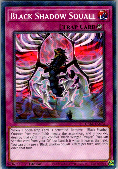 Black Shadow Squall DABL-EN072 1st Edition Yu-Gi-Oh card