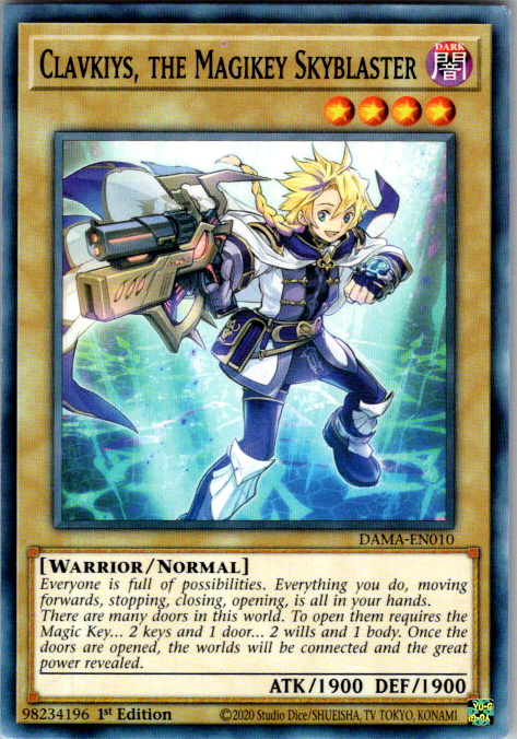 Clavkiys, the Magikey Skyblaster DAMA-EN010 1st Edition Yu-Gi-Oh card