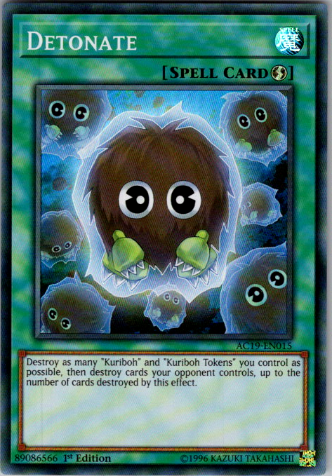Detonate AC19-EN015 1st Edition Yu-Gi-Oh card