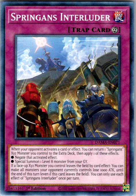 Springans Interluder DAMA-EN071 1st Edition Yu-Gi-Oh card