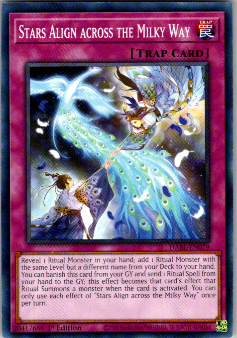 Stars Align across the Milky Way DABL-EN079 1st Edition Yu-Gi-Oh card