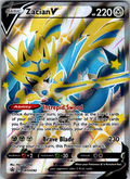 Zacian V Pokémon card scan